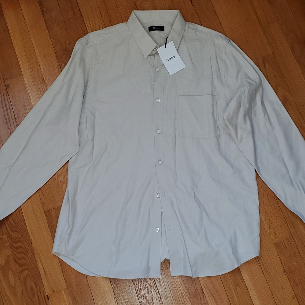 Theory Irving Maxson Cotton Sport Shirt Mens